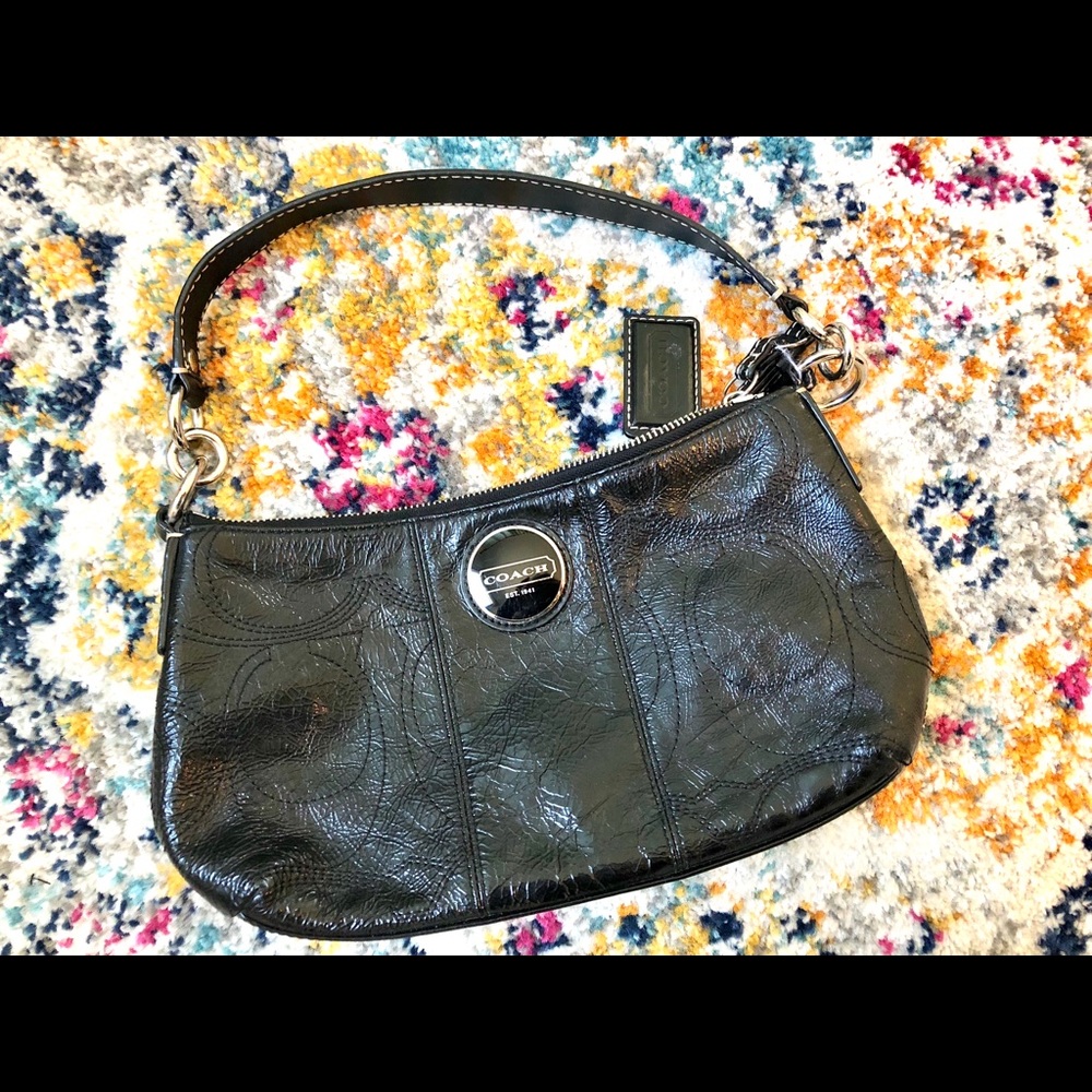 Patent leather Coach purse